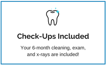 Discount Dental Plan includes 6-month cleanings, exams and x-rays.